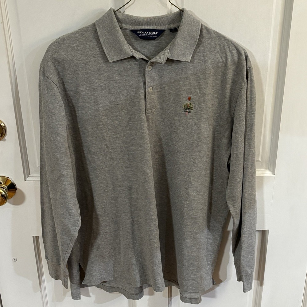 Rare Long Sleeve Polo Golf Large Merlin Golf Club 1896